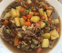 土豆羊肉片的做法