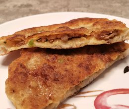 #我为奥运出食力#发面肉煎饼的做法