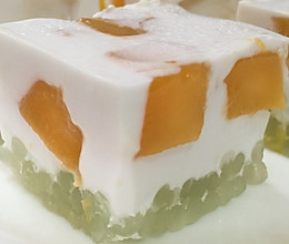 芒果椰汁西米糕的做法