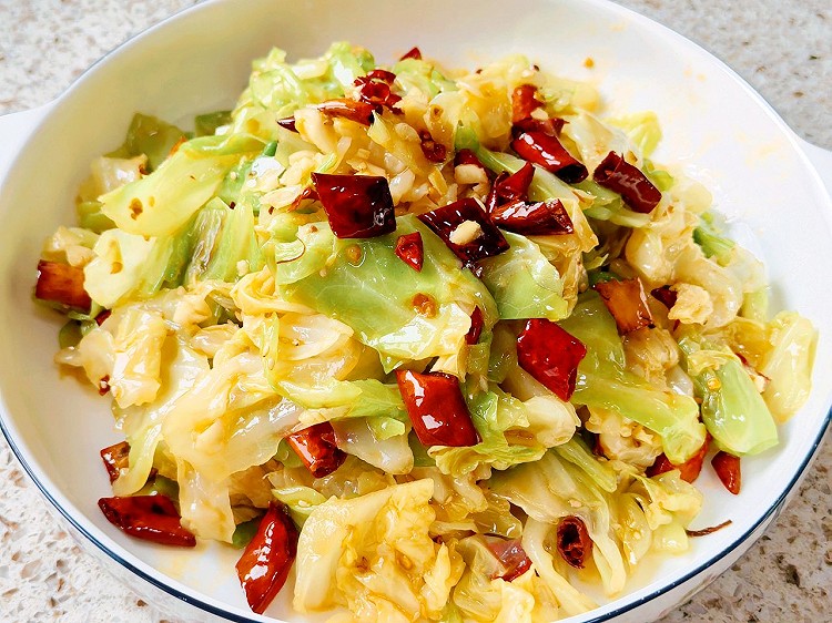 炝拌甘蓝的做法