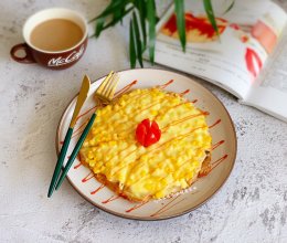 #我们约饭吧#手抓饼玉米披萨的做法
