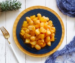 菠萝荸荠炒鸡丸的做法