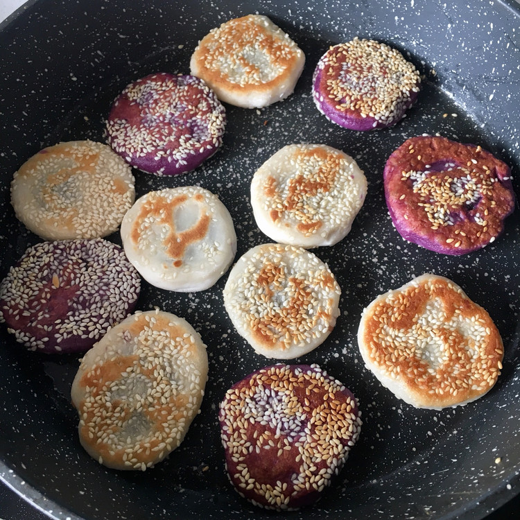 紫薯山药饼的做法