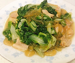 小白菜粉条炖五花肉的做法