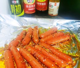 #味达美星厨X小厨中秋团圆宴#烤香肠的做法