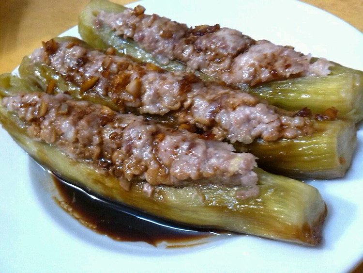 肉末蒸香茄的做法