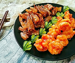 一虾两吃――《外科风云》同款：香酥虾壳&茄汁虾球的做法