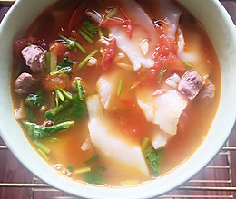 来自新疆的秋季食补良方---羊肉揪面片的做法