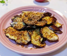 甜辣芝拌烤茄片的做法