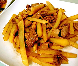 肉片炒土豆的做法