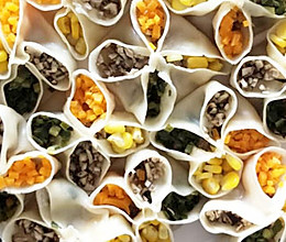 四彩蒸饺的做法