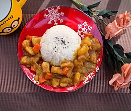 拒绝❌外卖超级简单的懒人咖喱肌肉盖浇饭的做法