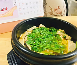 #做川菜，用豪吉#椒麻香菜豆腐煲的做法