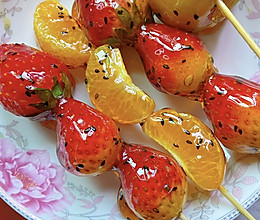 草莓冰糖葫芦的做法