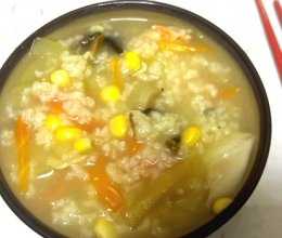 干贝虾仁海鲜粥的做法
