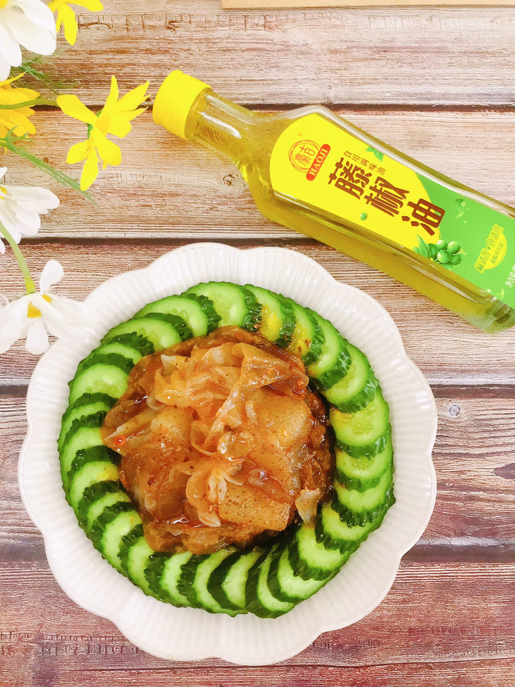 藤椒青瓜水晶牛肉的做法