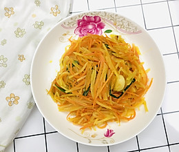 红萝卜土豆丝的做法