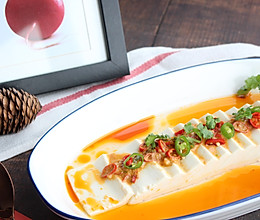 #夏日消暑，非它莫属#【腐乳蒸豆腐】麻辣嫩滑的做法