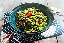 雪菜毛豆炒肉沫的做法