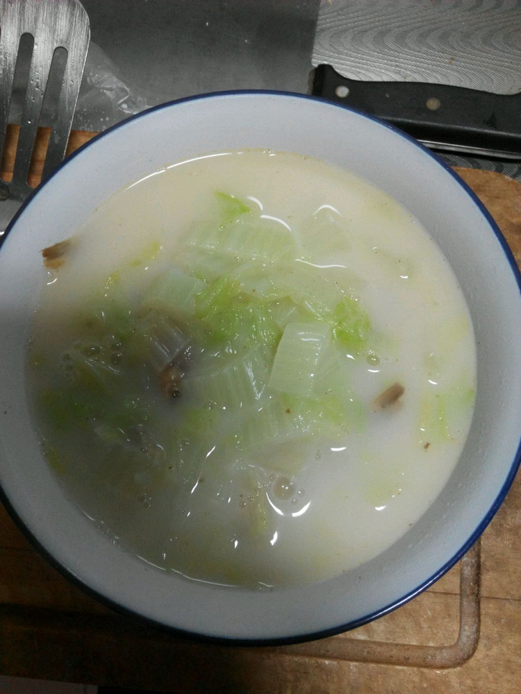 干鱼白菜汤的做法