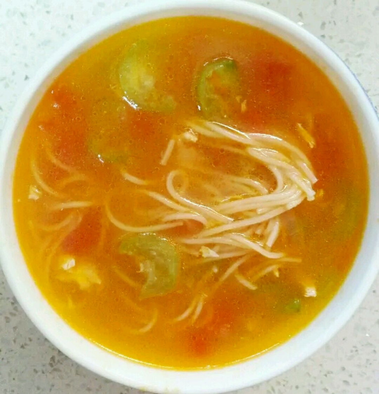番茄丝瓜鸡丝面（宝宝食谱）的做法