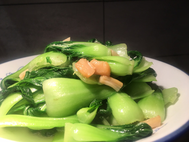 干贝清炒小白菜（清爽利口）的做法