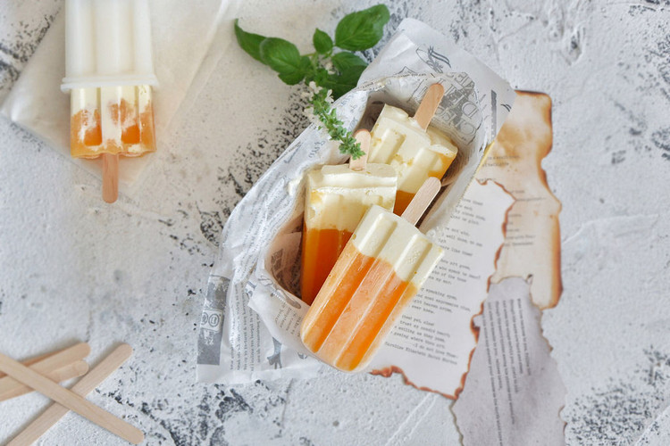 木瓜奶油双色冰棍的做法