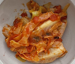 假装我是辣白菜-番茄圆白菜的做法