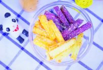 宝宝三色薯条  宝宝辅食食谱的做法