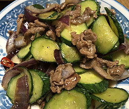 快手菜：黄瓜炒牛肉的做法