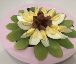 #奶香四溢 暖锅佳味#窝笋鸡蛋香肠摆盘的做法