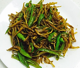 尖椒炒银鱼干的做法