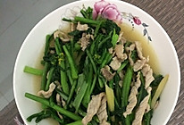 肉丝炒芥蓝的做法