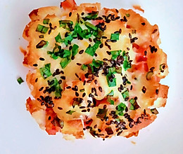 一步到位，快手早餐，火腿芝士烤馒头的做法