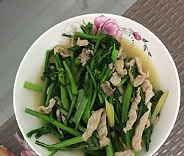 肉丝炒芥蓝的做法