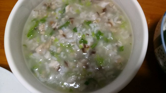 青菜香菇肉粥的做法