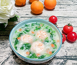 菠菜虾仁粥的做法