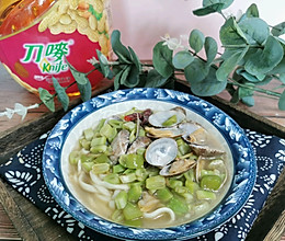 家常芸豆蚬子面的做法
