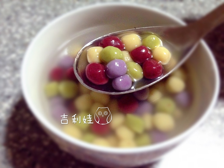 彩色小元宵的做法