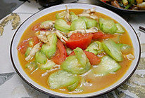 丝瓜番茄炒蛏子肉的做法