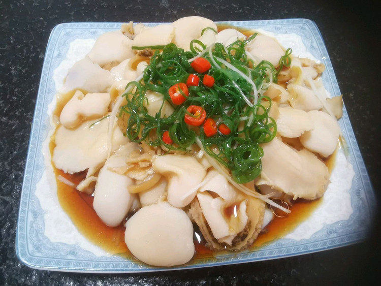 葱油鲍片的做法