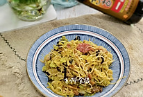 #东古家味美食#家常包菜肉丝炒米线的做法