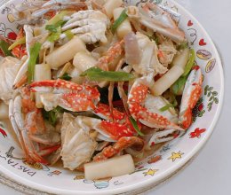 梭子蟹（花蟹）炒年糕的做法