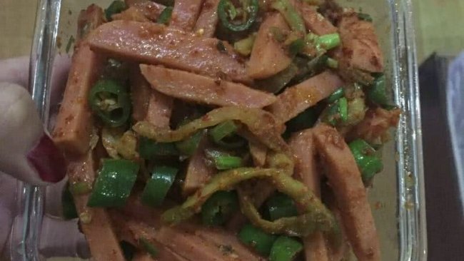 辣炒方腿的做法