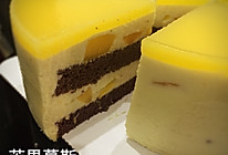 六寸芒果慕斯（可可戚风夹心）的做法