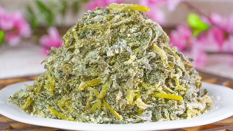 玉米面蒸茼蒿的做法