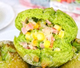 #中小学生做饭指南#“包”治百病！元气菠菜培根芝士餐包的做法