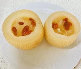 冰糖银耳蒸梨的做法