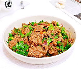 #解锁山姆牛肉的秘密#香菜拌牛肉的做法