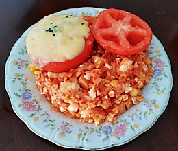 红红火火｜芝士番茄炒饭#做川菜用豪吉#的做法